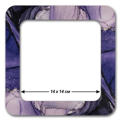 Magnetic Embroidery Hoop Big – 5.5"x5.5" Inner Size, Square Hoop for Perforated Paper & Plastic Canvas, Amethyst Purple | FLMP-018 - color: Amethyst