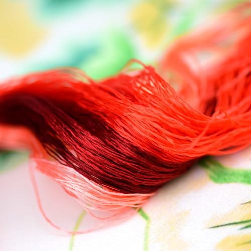 Natural 100% Mulberry Handmade Embroidery Silk Thread Silk Floss (42) - color: 42