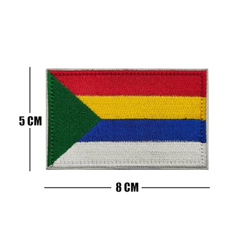 Druze Flag Embroidered Patches Appliques, Tactical Combat Armband Badges with Hook and Loop Fastener Backing, 2-Pack, 3.15 x 1.97Inch - color: color_s