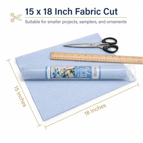 Cross Stitch Aida Cloth 14 Count Barely Blue 15X18 Embroidery Fabric for