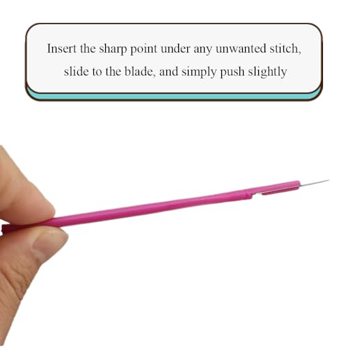 HAHIYO Pink Seam Ripper Ergonomic Grip Thread Stitch Remover Tool Sewing Stitch Cutter Thread Ripper Unpicker Sewing Accessory&Supply for Crafting Notions Quilting Sewing Hem, 5.4-Inch 2PCs