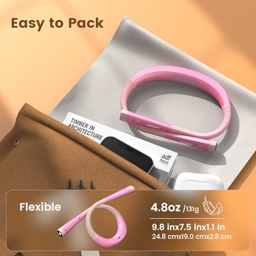 Glocusent Reading Light,Pink Neck Light,80-hr Rechargeable Book Light - color: Pink, size: Standard-Medium