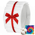 Tegeme 40 Pcs White Cotton Jelly Fabric Strips for Quilting Sewing, 2.55" - color: Basic Style