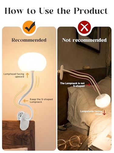 Clip on Lamp, 10 RGB Colors+10 Brightness Clip on Desk Lamp for Dorm Lamp