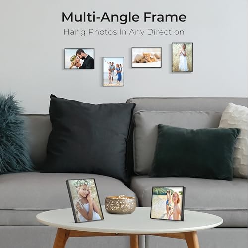 MANTELLO ESSENTIALS 8.5 by 11 picture frame 6 PACK 8.5 x 11 frame Front Loading picture frames 8.5 x 11 Pictures Documents Certificates Diplomas, And More - color: Black, size: 8.5x11 - 6 Pack