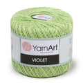 Yarn Art 1 Skein YarnArt Violet,100 Mercerized Cotton Yarn Threads Crochet Lace Hand Knitting Yarn Embroidery Arts Crafts (Green 5352) - color: 5352