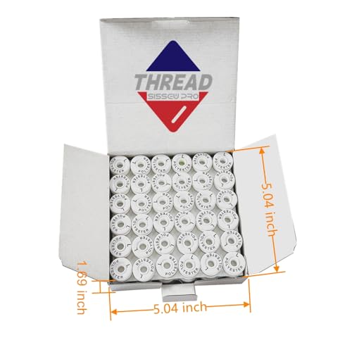 Sissewpro Prewound Bobbin Size L, Cardboard Size L Bobbins, 75D/2(60WT SA155 Size 9.4) Embroidery Bobbins Thread for Brother Babylock Singer Ricoma, 144pcs White Pack - color: SA155 60WT(75D) White
