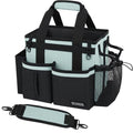 SCAVATA Compact Wearable Cleaning Caddy with Handle & Shoulder Straps - color: BabyBlue