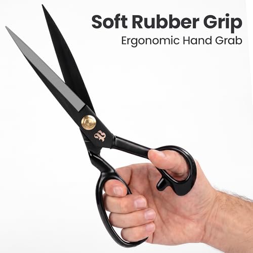 10" Left-Handed Fabric Scissors, High Carbon Steel - size: Left-hand 10 inch