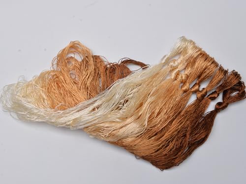 100% Mulberry Silk Embroidery Thread 9 Colors 22m Each (62) - color: 62