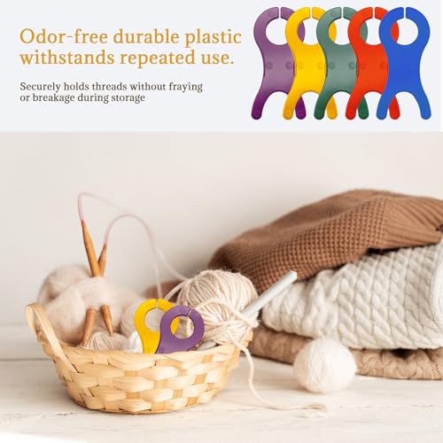 Jersvimc 40pcs Yarn Bobbins, for Crochet Large Bobbins Spool Tool - size: 5 Color - 40Pcs