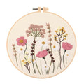 Chenflying Embroidery Kit for Adults, 1 Set Cross Stitch Kits for Beginners with Flower Pattern, Starter Kits for Hand Craft Lover with Embroidery Hoop, Instructions and Threads (Flower1) - color: Flower1