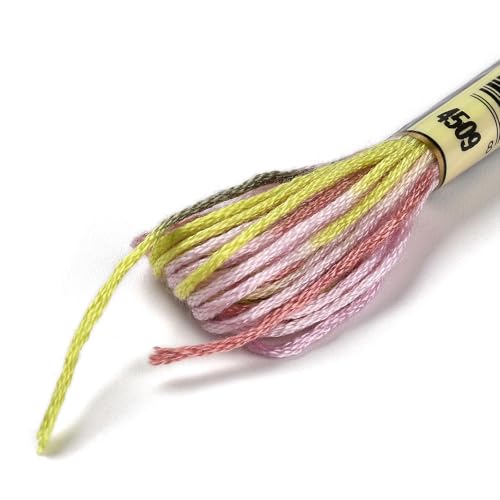 10 Skeins Green Yellow 0.5mm 6-Ply Polyester Embroidery Floss Cross Stitch Threads Segment Dyed Gradient for DIY Craft Hand Sewing Knitting DIY Crafts Jewelry Making 8.75 Yards(8m)/Skein - color: Green Yellow