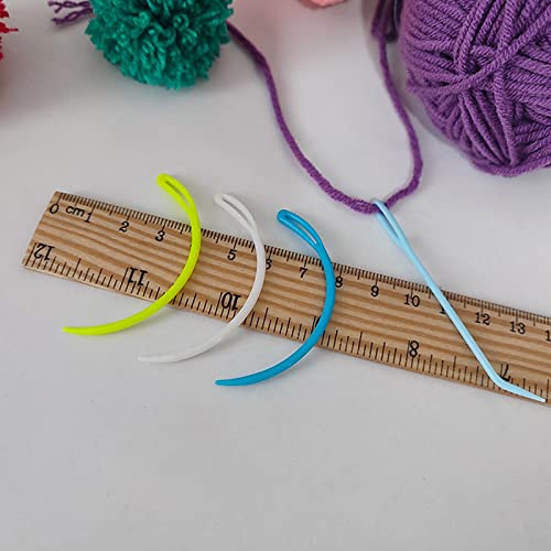 80PCS Plastic Yarn Needles Large Eye Blunt Tapestry Needles Crochet Projects Needles Bulk Safety Blunt Needles for Yarn (80)