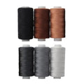All Purpose Sewing Thread Set, 6 Colors Polyester Thread 400Yards Per Spool - color: Black Series