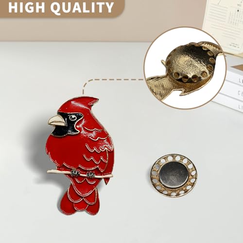 Needle Minder Magnet, Magnetic Needle Minder, Needle Minders Magnetic Cross Stitch Accessories, Magnetic Needle Holder (Bird) - size: Cardinal