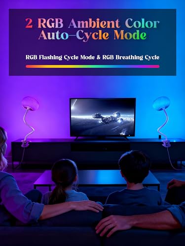 Clip on Lamp, 10 RGB Colors+10 Brightness Clip on Desk Lamp for Dorm Lamp