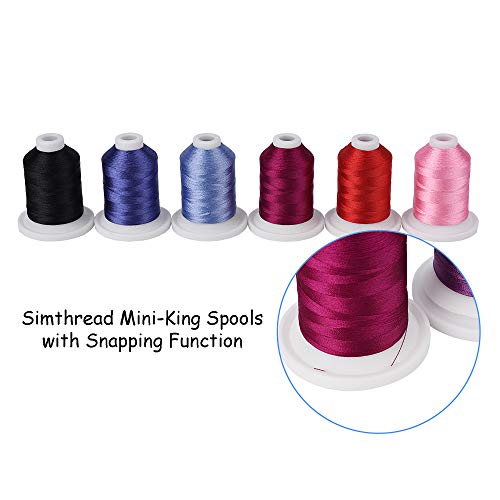 Simthread Embroidery Machine Thread 63 Colors 800 Yards for Embroidery and Sewing - color: 63 Colors