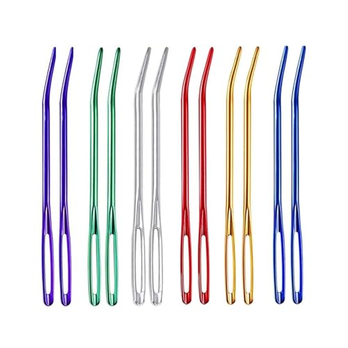 Large Eye Sewing Needle Tapestry Needle for Crochet Darning Yarn Needle Curved Tip for Hand Sewing