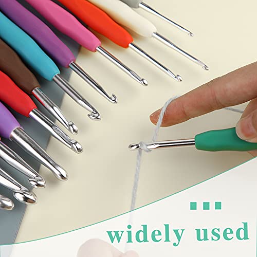 Mayboos 72 Pcs Crochet Hooks Set, Crochet Hooks Kit - size: 9 Sizes+30 Pcs AlumHook