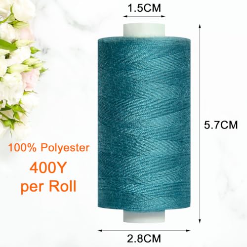 All Purpose Polyester Sewing Thread-2 Spools for Hand and Machine Sewing(Forest Green) - color: Forest Green