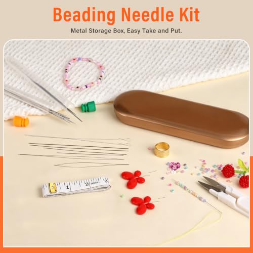 GarfxG 60 PCS Beading Needles Set with 10 Sizes Beading Seed Needles - style: 60 PCS