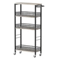 NOVIMANGO Slim Storage Cart Narrow Kitchen Cart 4 Tier, Grey - color: Grey