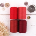 ThreadArt Cotton Quilting Thread Set, 1000M 50/3, 4 Red Tones - color: 4 RED TONES