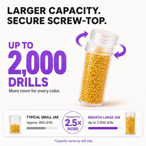 MERATIA Diamond Art Storage Organizer, 60 Jars with Accessories - color: Purple-60 Slots