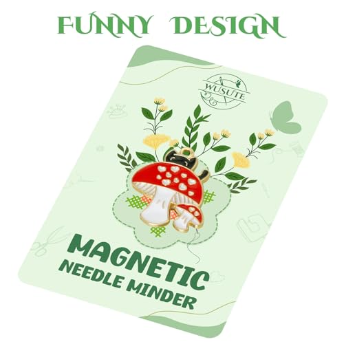 WUSUTE Cat Needle Minder for Cross Stitch, Cute Cartoon Needle Minder Magnet for Organizing, Embroidery Sewing Needle Keeper Needlework Accessories