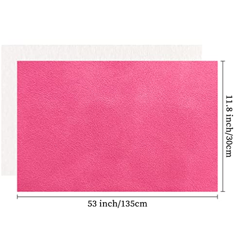 Pink Soft Faux Suede Fabric 30x135cm Synthetic Faux Leather Frosted Leatherette for Hair Bows Earrings Jewelry Making - color: Pink