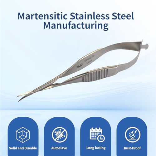 RWD VANNAS Micro Spring Scissors, 3.2" Curved Tapered Tip (S11002-08) - size: Curved Tapered Tip - S11002-08