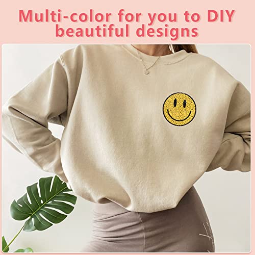 Tintnut Daisy and Smiley Heat Transfer Vinyl,12 Pcs 12×10in Iron on Vinyl - color: Yellow