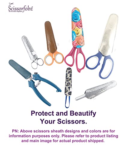 Designer Scissors Sheaths Shears Protective Covers-For Small Embroidery Scissors - Modern Metallic Rose Gold Design-#SS-226 - color: Modern Metallic Rose Gold, size: Single Small Size