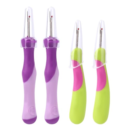 4pcs Seam Ripper for Sewing, Stitch Remover Tool Thread Puller Cutter for Hand Sewing Knitting Embroidery Cross Stitching Fabric Crafts Needlepoint Accessories Supplies Essentials