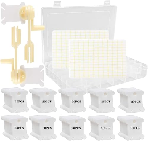 Embroidery Floss Organizer Box Set, Cross Stitch Craft Storage