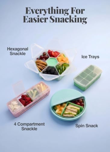 melii Snackle Box | 6-Compartment Divided Snack Container, BPA-Free Food Storage with Removable Dividers for School, Travel & On-the-Go Snacking (Gummy Bears) - color: Gummy Bears