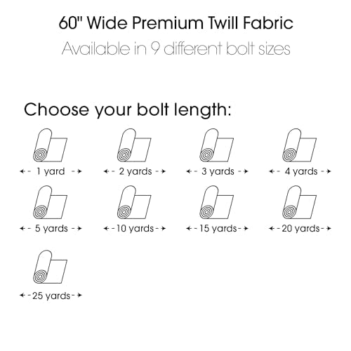 Pico Textiles 1 Yard Bolt Royal Blue Poly Cotton Twill Fabric - color: Royal Blue, size: 1 Yard Bolt