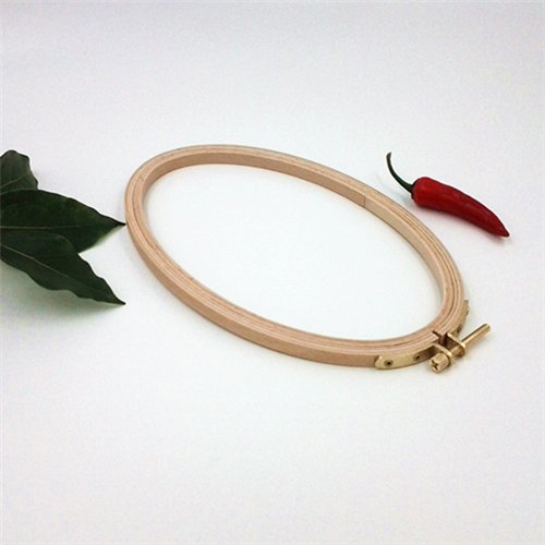 BWRMHME 6 X 4 Inch Wooden Hand Oval Embroidery Hoops for Cross-Stitch Quilting Hoops Needlework Sewing Craft Tool- 16X10 cm