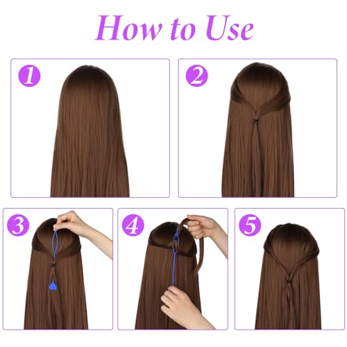 COMNICO 12pcs Quick Beader for Hair Braids Loading Beads Braid Stringer Ponytail Maker Plastic Hair Tail Beading Tools Kit for Kids Girls (Colorful)