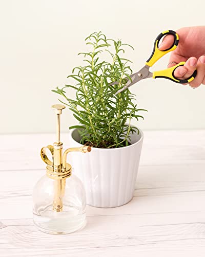 EK Tools Cutter Bee Precision Craft Scissors - Small Ergonomic Scissors with Micro Tip for Cutting Paper, Herbs, and More - Stainless Steel Blades, Yellow and Black - style: 1 Pack