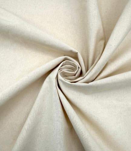 Eovea | Canvas Fabric | Cotton Duck | 100% Cotton | 4oz Lightweight | 60" Wide | Arts & Crafts, Tote Bags, Painting, Embroidery, Lining(4oz,1 Yard) - color: 4oz Natural, size: 1 Yard