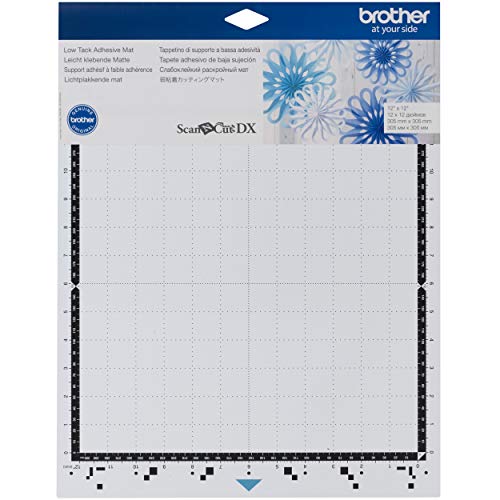 Brother ScanNCut DX Mat CADXMATLOW12, 12" x 12" Low Tack Adhesive for Thin and Delicate Materials, Replacement Accessory - style: 12" x 12" Low Tack