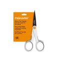 Fiskars 5" Non-Stick Micro-Tip Scissors for Sticky Materials, No. 5, White - size: 5”, style: Non-Stick