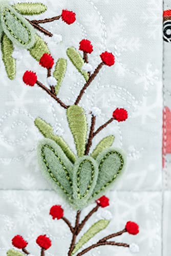 Kimberbell Embellishment Cup of Cheer Kit (46 Pcs): Includes Ribbon, Seasonal Buttons, Sound Box, Felt, Bells, Lace Zippers, Variety of Colors, Pair with Machine Embroidery Design