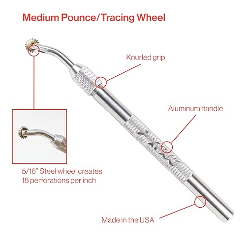 Excel Blades Pounce Wheel 5/16-Inch Stainless Steel, Aluminum Handles - color: 5/16 Inch