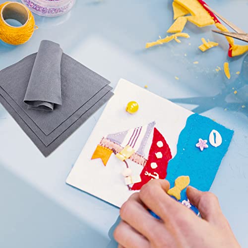 Jtnohx Soft Light Grey Felt Sheets Flexible Felt Fabric for Crafts 12" 20Pc - color: Light Grey