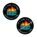 2pcs Funny Dumpster Fire Needle Minder, Magnetic Needle Nanny Needlework Accessories