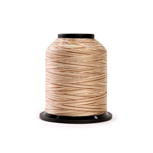 Finesse Variegated Thread | 100% Polyester, 3ply, 50wt | 1100yds Stackable Thread Cones for Quilting and Sewing… (Latte) - color: Latte