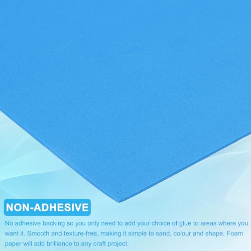 PATIKIL Sky Blue EVA Foam Sheet,12x8" 2mm Thick EVA Foam Sheets 10 Pcs - color: Sky Blue